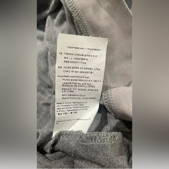 Boss Hugo Boss Gray Italian V-Neck Slim Fit Long Sleeve Sweater Size M - Picture 7 of 9